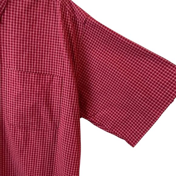 Nicklaus Red Plaid Button-Down Men’s Shirt Size Medium - Picture 4 of 10